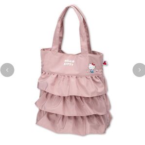 ハローキティ 50周年 フリル トートバッグ アベイル 美品 ピンク