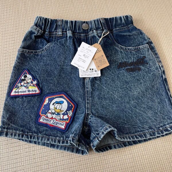 新品 リトシー サイズ 120 デニム ショートパンツ 半ズボン ディズニー LITTC