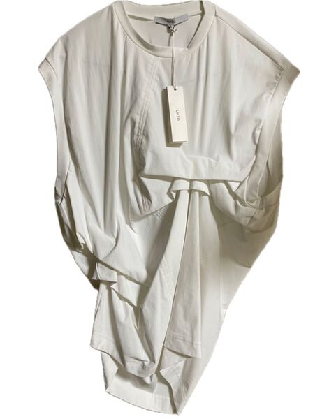 UN3D. ノースリーブ Tシャツ W TUCK LOOSE CUT TOP/ダブルタックルーズカットトップ レディース