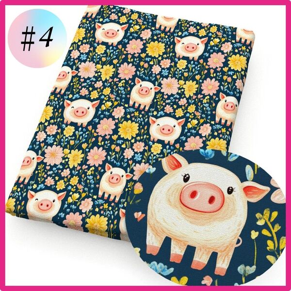 残2枚 ♯4 生地 布 ハンドメイド 洋裁 立体 パッチワーク ハギレ