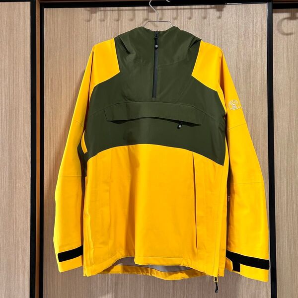 23-24 unfudge アンファッジ SMOKE ANORAK yellow M スモーク アノラックジャケット スノーボード