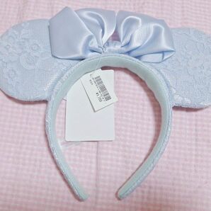 ディズニー ブルーエバーアフター カチューシャ ミニー レース りぼん