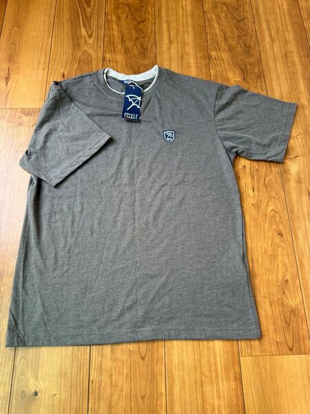 【新品】アーノルドパーマー 重ね着風 半袖 Tシャツ ロゴ グレー Lサイズ