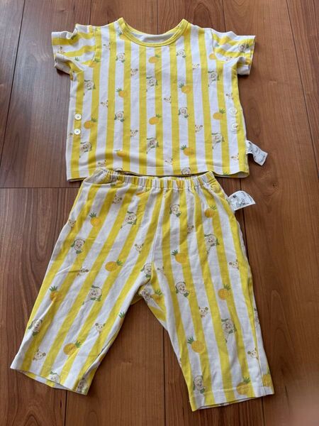 ジャンク品 ユニクロ 半袖 パジャマ わんわん うーたん 100