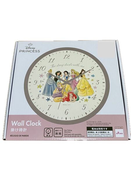 ディズニープリンセス 壁掛け時計 新品