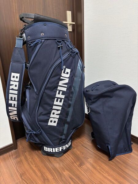 美品 ブリーフィング BRIEFING ゴルフバッグ CR-5 ネイビー キャディバック