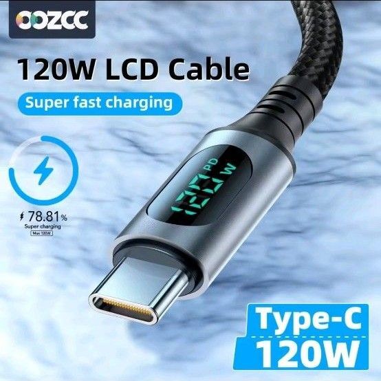 出力スクリーン搭載 USB A to C ケーブル 1m