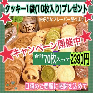 ⑥手作りクッキーディアマンクッキー60枚+プレゼント10枚(合計70枚)
