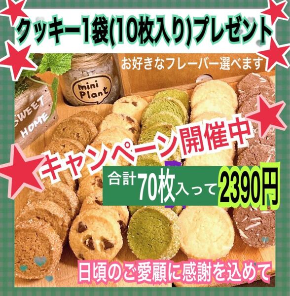 ⑧手作りクッキーディアマンクッキー60枚+プレゼント10枚(合計70枚)