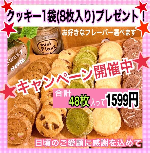 ⑮手作りクッキー☆ディアマンクッキー40枚+プレゼント8枚(合計48枚)