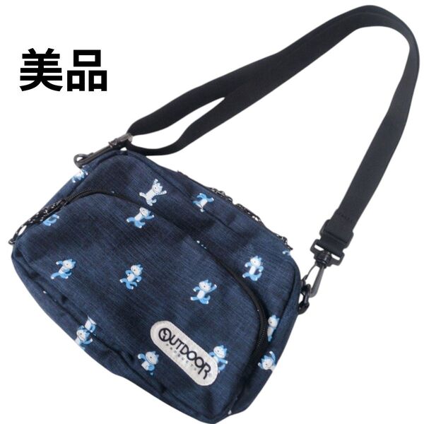 【OUTDOOR PRODUCTS アウトドア】「11 ぴきのねこ」コラボ ショルダーバッグ ネイビー 馬場のぼる