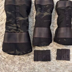 美品 BRIEFING マルチカムブラック ヘッドカバー 3個セット(DR、FW、UT)