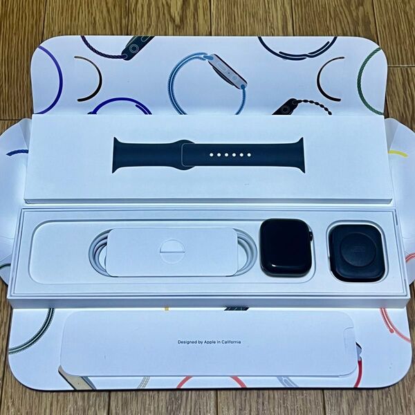 オマケ付☆Apple Watch Series7 45mm GPS 最大容量97% ミッドナイト アルミニウム モバイルバッテリー