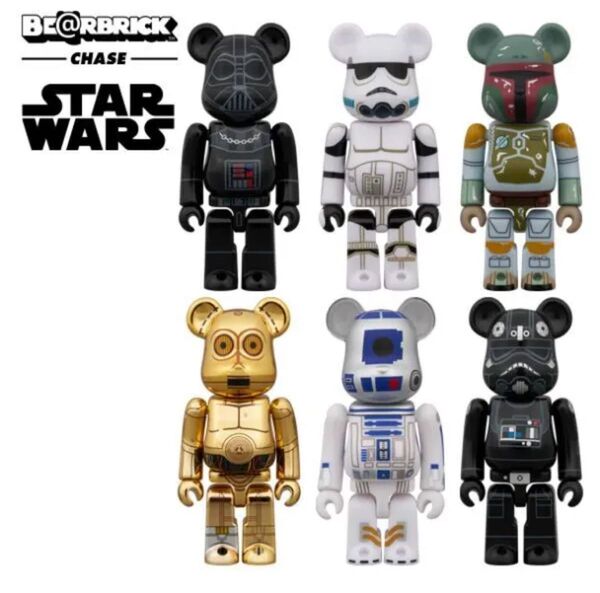 6種セット スターウォーズ ベアブリック ベイダー ストームトルーパー ボバフェット C-3PO R2-D2 パイロット