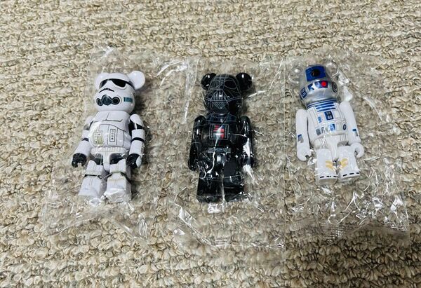 3セット スターウォーズ ベアブリック CHASE ベイダー ストームトルーパー R2 メディコムトイ フィギュア キューブリック