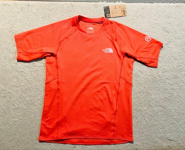 新品☆ ノースフェイス ドライドットクルー エクスペディション オレンジ シャツ 登山 トレラン ランニング