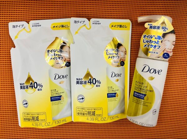 Dove ダヴ オイル泡クレンジング メイク落とし 詰替え 本体