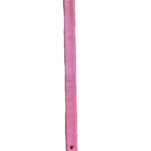 ハンドメイド、手に優しいショルダーストラップ パステルピンク レザー