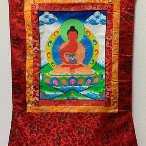 ◆無量光如来（あみだにょらい/アミターバ）タンカ／仏画／曼荼羅／チベット2