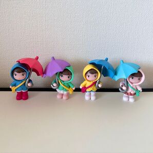ガーデニング ミニチュア オブジェ 雑貨 インテリア 置物 傘をさしている子供