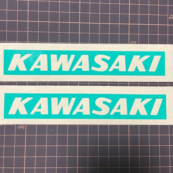 KAWASAKI マスキングシート 2枚セット 転写シート有 旧車 塗装 カワサキ 苗字 ステッカー