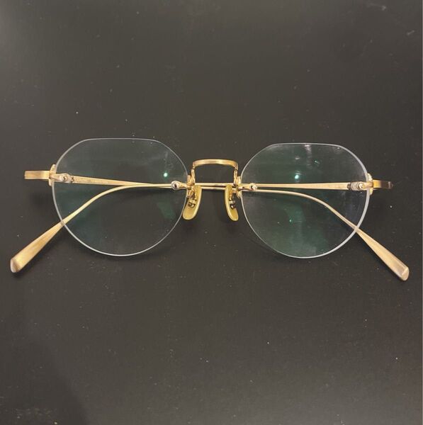 BJ CLASSIC COLLECTION リムレス メガネ ゴールド