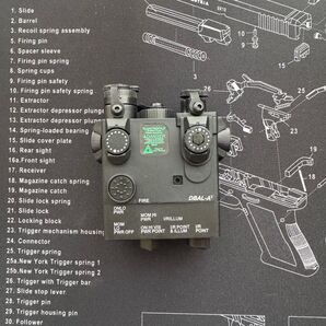 DBAL A2 グリーンレーザー 電池内蔵 ゼロイン調整可 PEQ NGAL OGL エイミングデバイス 東京マルイ 電動ガン