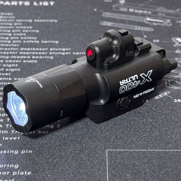SUREFIRE X400U レッドレーザー ウェポンライト CO2 ガスガン 東京マルイ 次世代電動ガン 等対応