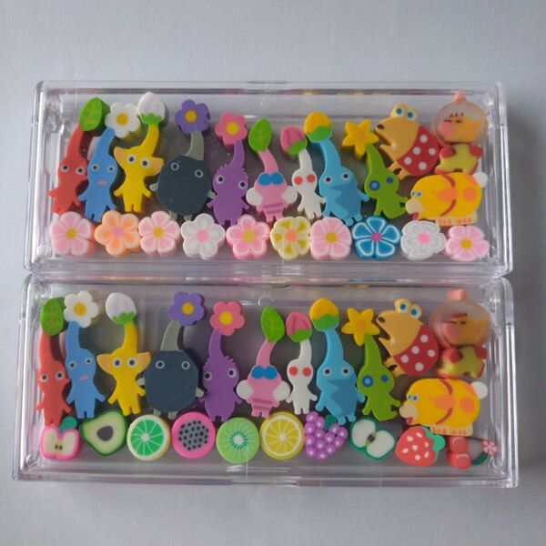 【NEW】ピクミン4 つめつめ消しゴム 12個ケース入 2セット フルーツ・花