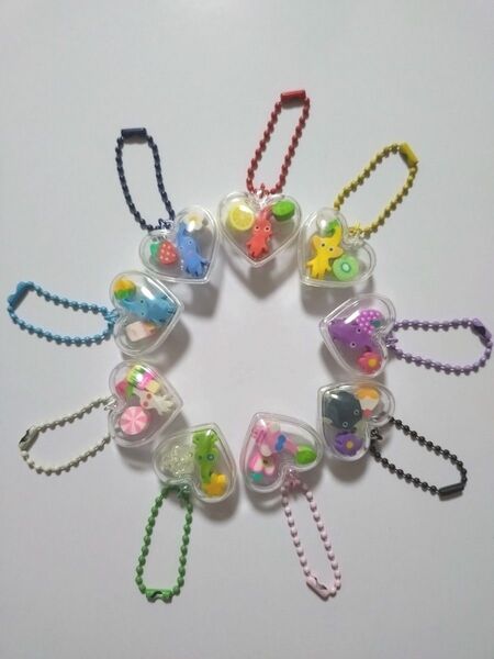ピクミン つめつめ消しゴム 9種 カプセルキーホルダー