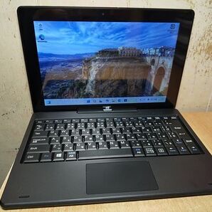 ★月末特価★33085 訳有 10(1280x800) 2in1タブ FRONTIER FRT220P Cel/64GB/4GB/キーボード/Win11