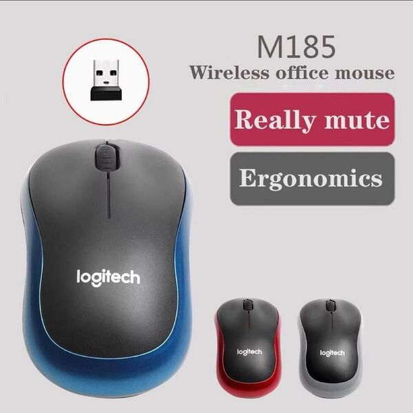 Logitech ワイヤレスマウス M185 BL