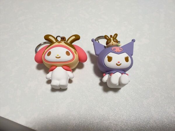 宇佐美マイメロ クロミ立体ラバーキーホルダー