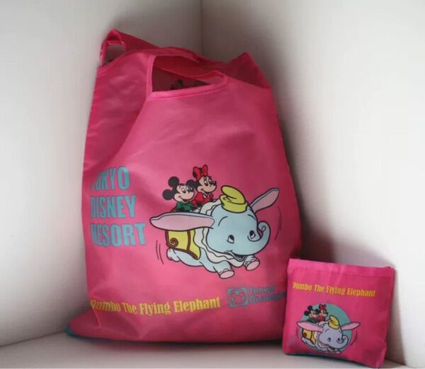 東京ディズニーリゾート限定 カプセルトイ エコバッグ ピンク ダンボ