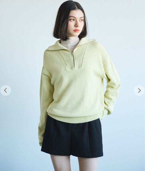 ★新品未使用★COCODEAL ヘリンボーンハイウエストショートパンツ M