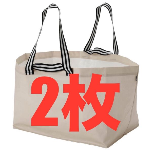 IKEA イケア いけあ エコバッグ えこばっぐ GORSNYGG ヨールスニグキャリーバッグL、ライトベージュ、
