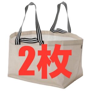 IKEA イケア いけあ エコバッグ えこばっぐ GORSNYGG ヨールスニグキャリーバッグL、ライトベージュ、