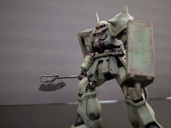 HG ザクII FII型 ガンプラ 完成品 おまけゲルググマリーネ(ジャンク)