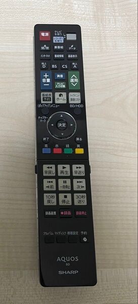 SHARP シャープ GA908PA ブルーレイレコーダー BD リモコン AQUOS アクオス