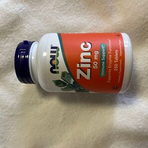 NOW Foods Zinc 亜鉛 50mg 250錠 サプリメント 未使用