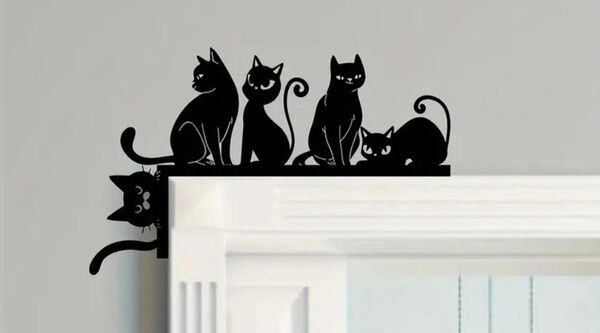 黒猫 ウォールステッカー 壁飾り インテリア