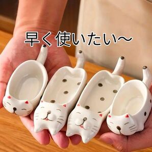 めちゃ可愛い〜にゃんこの小皿2種1組価格(写真は2組です)※④組有りますよ