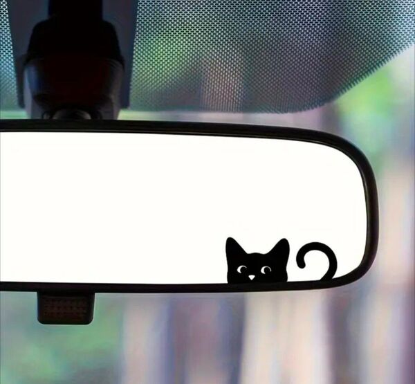とってもおちゃめな猫のルームミラー用ステッカー再び入荷(2組有ります)