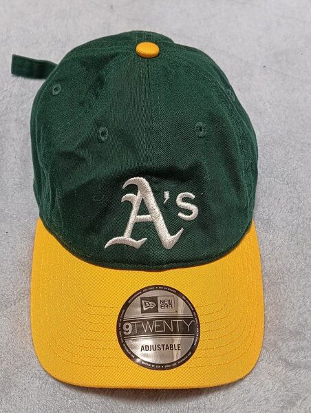 オークランド・アスレチックス New Era 9TWENTY キャップ グリーン×イエロー