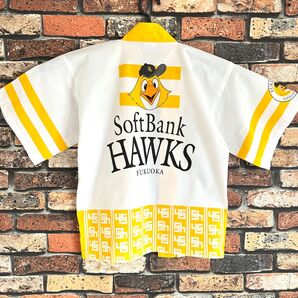 未着用 ソフトバンクホークス 法被 はっぴ ハッピ ユニフォーム ウェア 羽織 SoftBank HAWKS 野球 半袖