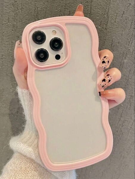 SHEIN iPhoneケース 波型 うねうね ピンク iPhone7/8/SE2/SE3