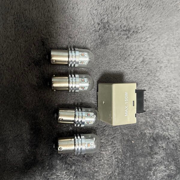 アンバー LED S25シングルS25ピンチ違いICウィンカーリレー1台分フルセット