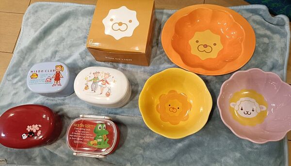 ミスタードーナツ ミスド お重2個 カレー皿 麺鉢2個 弁当箱4個 ポンデライオン オサムグッズ ピングー