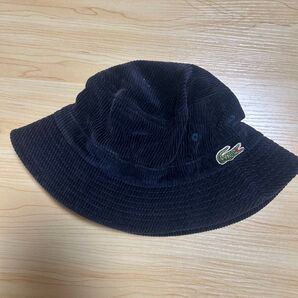 LACOSTE コーデュロイ バケットハット ネイビー