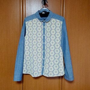 ルクルカ デニムシャツ 刺繍 Lucruca